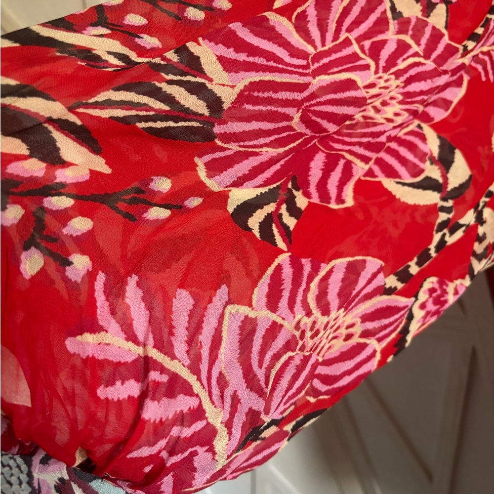 FARM Rio Red Floral-Patterned Ruffle Dress - Picture 3 of 8